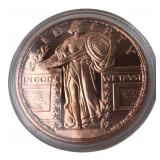 Standing Liberty 1 oz .999 Copper Round