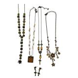 Cookie Lee & VCLM Floral Necklace & Earring Lot