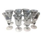 Set of 10 Artland Iris Clear Glass Goblets