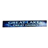 Great Lakes Great Drinks Metal Sign 38x5.5
