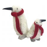 Pair of Decorative Winter Penguin Figures