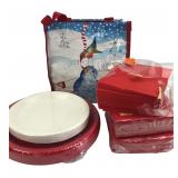 Mixed Lot Party Supplies Plates Napkins Bag