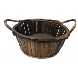 Chinese Woven Bamboo Handled Basket