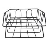 Black Aluminum Wire Beverage Dispenser Rack