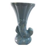 USA Pottery Light Blue Ceramic Vase 10 in H