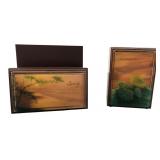 Pair Springbok Hallmark Plastic Trinket Boxes