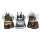 Roman Inc. 3 Musical Christmas Snow Globes