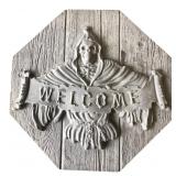 Cast Concrete Skeleton Welcome Plaque