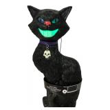 Spooky Village Lighted Cat Wall Plaque