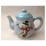 Bella Casa by Ganz Curly Snowman Teapot 6.5H