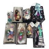 Christopher Radko Glass Ornaments Lot of 8