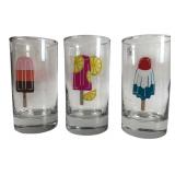 Set of 3 Popsicle Highball Glasses