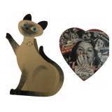 Walt Disney 1965 Cat Standee & Heart Cutout