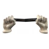1971 E.F.K. Ceramic Hands Toilet Paper Holder
