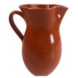 Orange Glazed Terracotta Pitcher