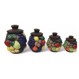 HG Signed 1971 Ceramic Fruit Canister Set