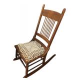 Oak Spindle Back Rocking Chair