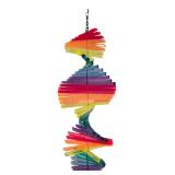 Rainbow Acrylic Spiral Hanging Mobile 15"