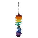 Rainbow Spiral Hanging Suncatcher 18"