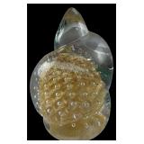 F.M. Ronneby 24K Gold Art Glass Shell