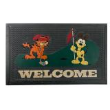 Garfield & Odie Golf Rubber Welcome Mat