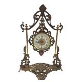 Ansonia Clock Co. Ornate Cast Metal Mantel Clock