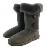 UGG Australia Bailey Button Boots - Gray - Size 9
