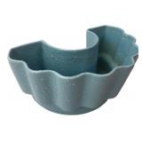 Blue Speckled Ceramic Crescent Planter