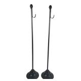 Pair Metal Wreath Stands