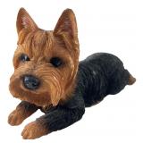 Resin Yorkshire Terrier Dog Figurine 11x7"