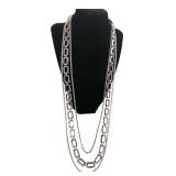 VTG Crown Trifari Multi-Strand Necklace 16" Drop