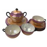 P.A.L.T. Czecho-Slovakia Art Deco Lusterware Set