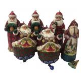 Jim Shore Heartwood Creek Santa Ornaments