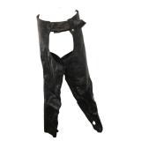 Brooks Black Leather Motorcycle Chaps