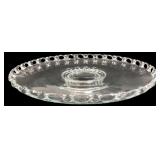 Clear Pressed Glass Torte Plate 13"