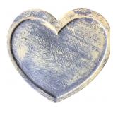 Rustic Cast Concrete Heart Shaped Tray