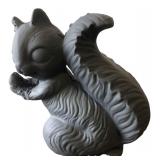 Cast Concrete Squirrel Garden Statue 13 H