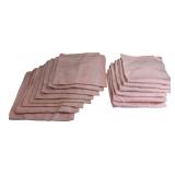 14 Pink Damask Cloth Napkins
