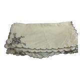8 Pale Yellow 15" Embroidered Cloth Napkins