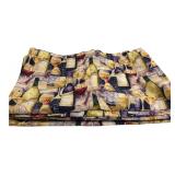 9 Wine Motif Cafe Curtain Panels 40x24"