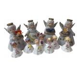 Lefton China Birthday Angel Figurines Lot