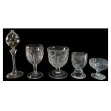 Assorted Clear Glass Stemware & Dessert Cups