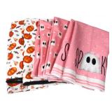 3 Sets of Halloween Hand Towels Pumpkins Ghosts
