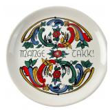 Norwegian Style Mange Takk Ceramic Plate 7"