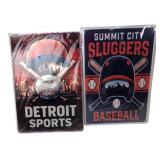 Pair of Baseball Metal Signs 12x8
