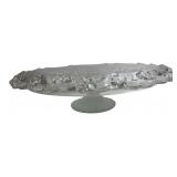 Clear Pressed Glass Berry Pattern Cake Stand