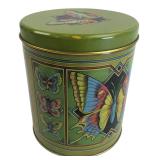 Ballonoff Butterfly Motif Metal Tin Canister