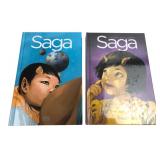 Brian K. Vaughan Saga Book 1 & 2 Hardcovers