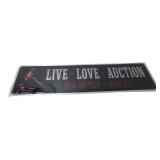 Live Love Auction Novelty Metal Sign