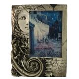 Sculptural Classical Face Resin Picture Frame
